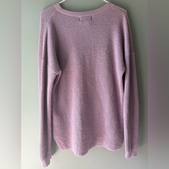 Kersh size M Women's Purple/Mauve wool blend Waffle Sweater, scoop neck - Picture 7 of 7